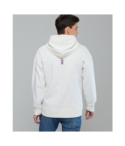 MAGURA ZIP UP HOODIE JOGGING TOP, OFFWHITE
