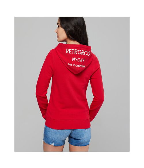 ANISE ZIP JOGGING TOP, RED