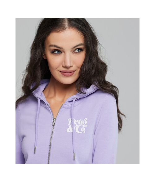 DIXIE ZIP JOGGING TOP, PURPLE