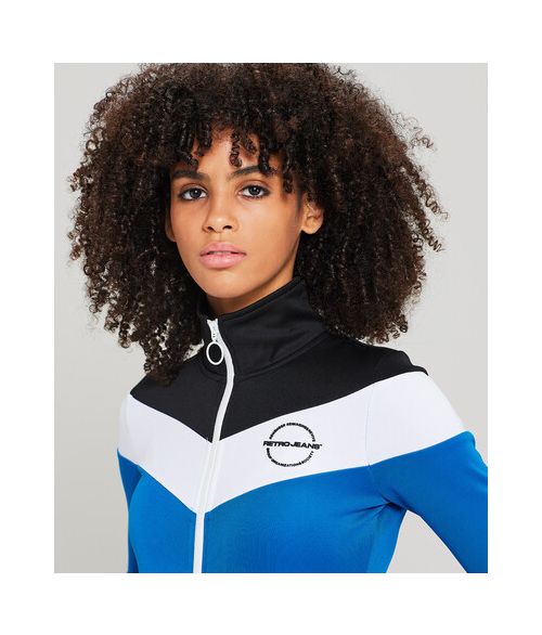 LIANE ZIP JOGGING TOP, BLACK