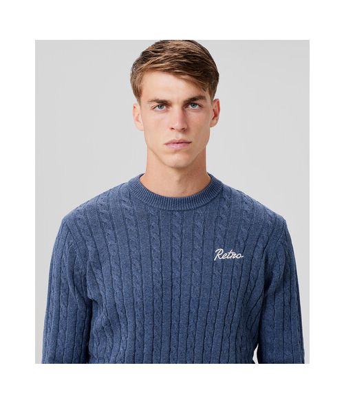 BANDIT KNIT SWEATER, NAVY BLUE