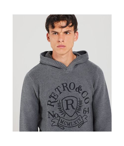 MONSOOR KNIT SWEATER, GREY