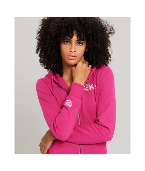 LOLLY ZIP JOGGING TOP, FUXIA