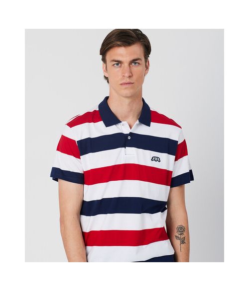 OAKLY POLO, RED STRIPED