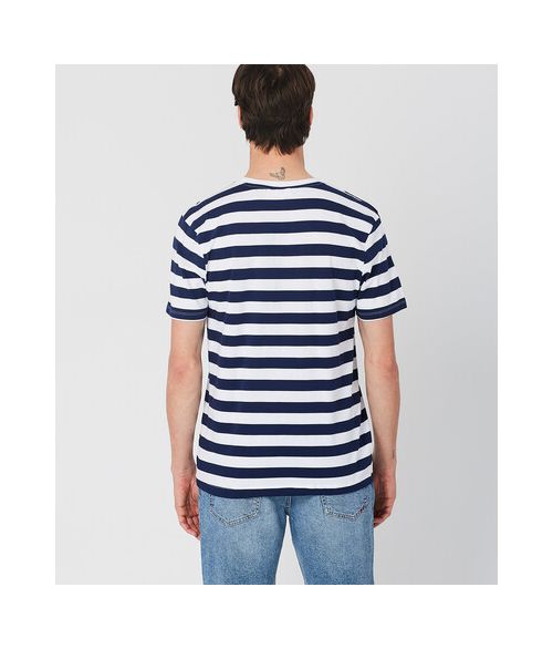 SLATER T-SHIRT, WHITE STRIPED
