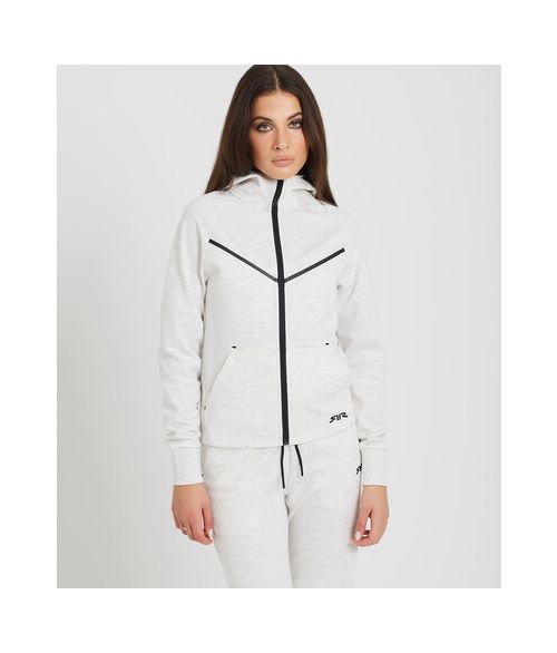 LUNA JOGGING TOP, OFFWHITE MELANGE