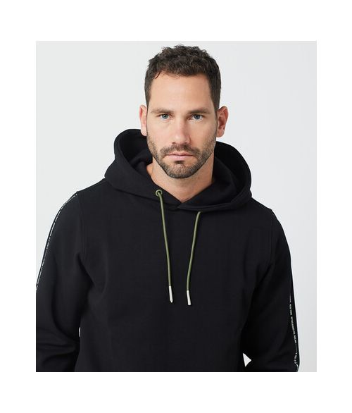 BALDY HOODIE JOGGING TOP, BLACK