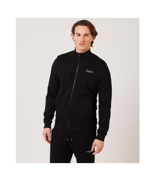 PINE ZIP JOGGING TOP, BLACK