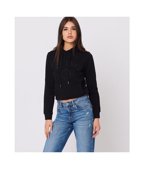 LOTTIE HOODIE JOGGING TOP, BLACK
