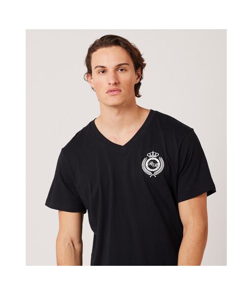 HARALD V-NECK T-SHIRT, BLACK