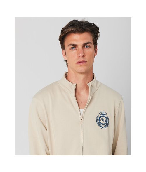 HARALD ZIPUP JOGGING TOP, SAND