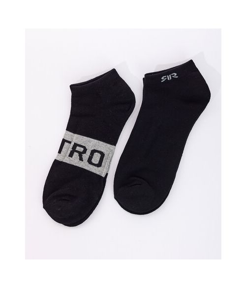 JOKO SHORT SOCKS, BLACK-GREY