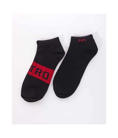 JOKO SHORT SOCKS, BLACK-RED