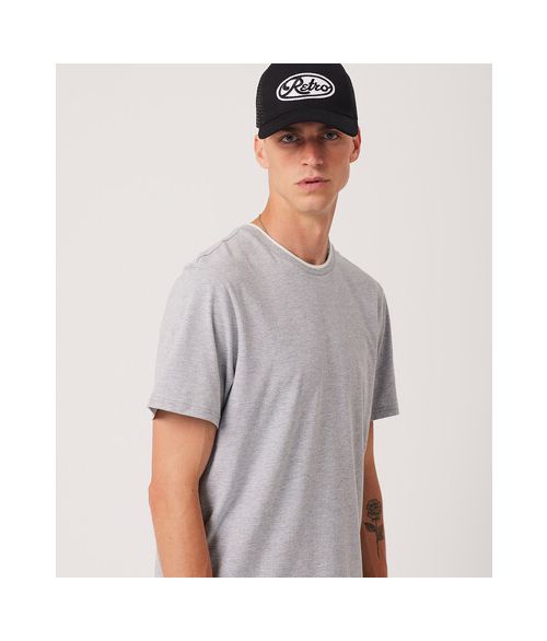 HASAN T-SHIRT, GREY MELANGE