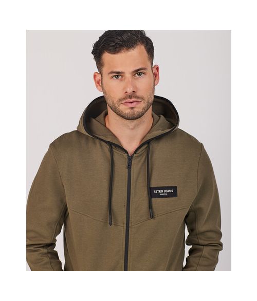 JOKO ZIP HOODIE JOGGING TOP, KHAKI