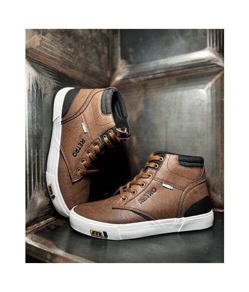 CLINT MID SNEAKERS BOOTS, BROWN