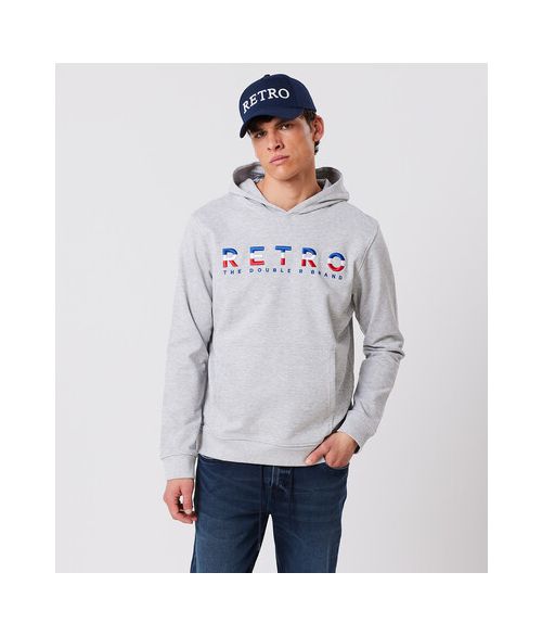 NICK HOODIE JOGGING TOP, GREY MELANGE