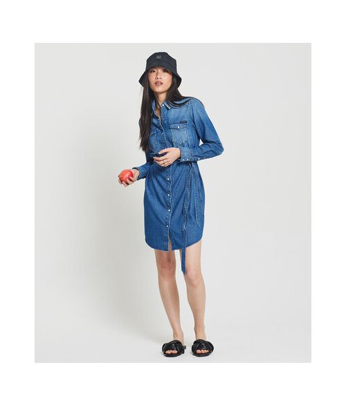 Navi Denim Dress, W0512