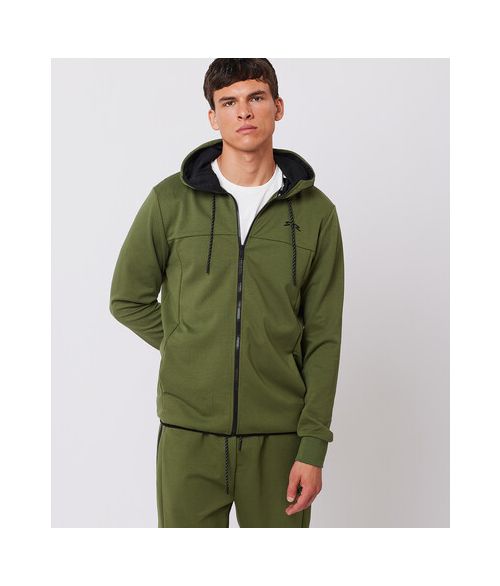 RR Classic M Zip Hoodie Jogging Top, Khaki