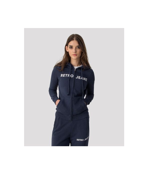 OLIVIA ZIP OUT JOGGING TOP, DARK BLUE