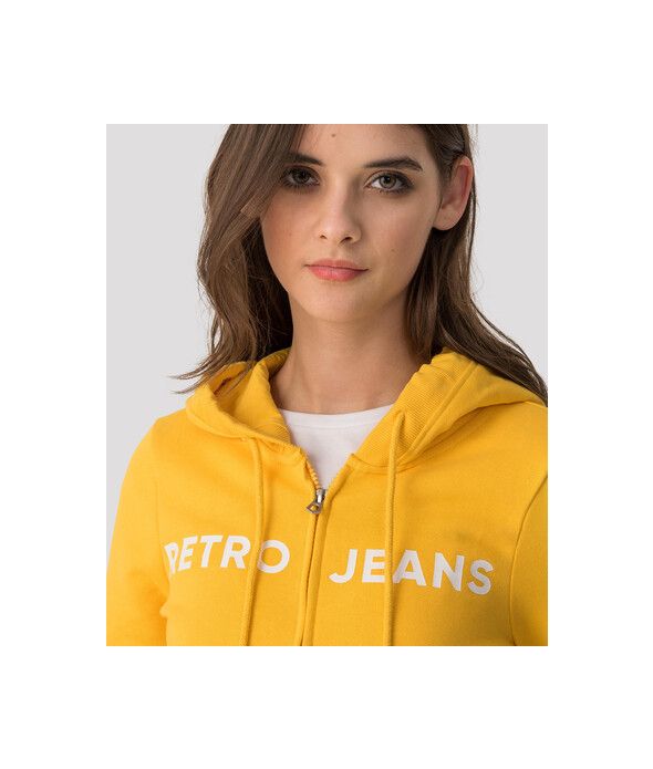 OLIVIA ZIP OUT JOGGING TOP, YELLOW