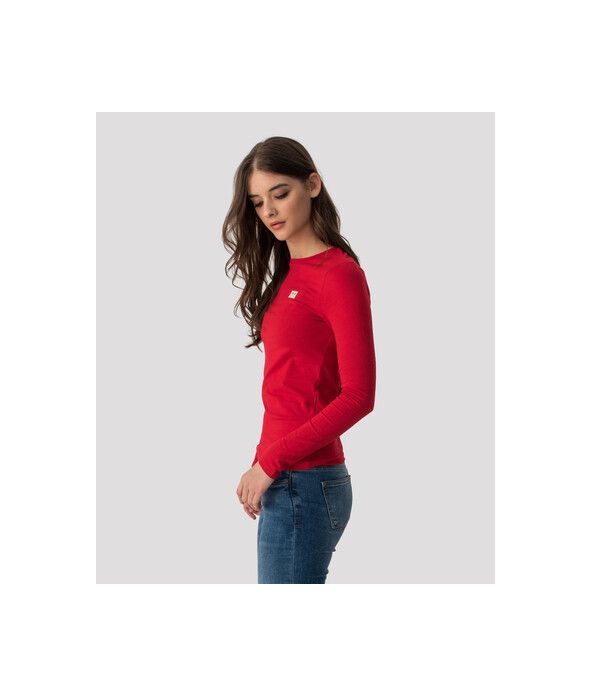 ELIZABETH LONG ROUND L.S.TOP, RED