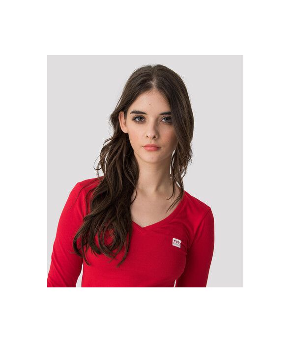 ELIZABETH LONG V L.S.TOP, RED