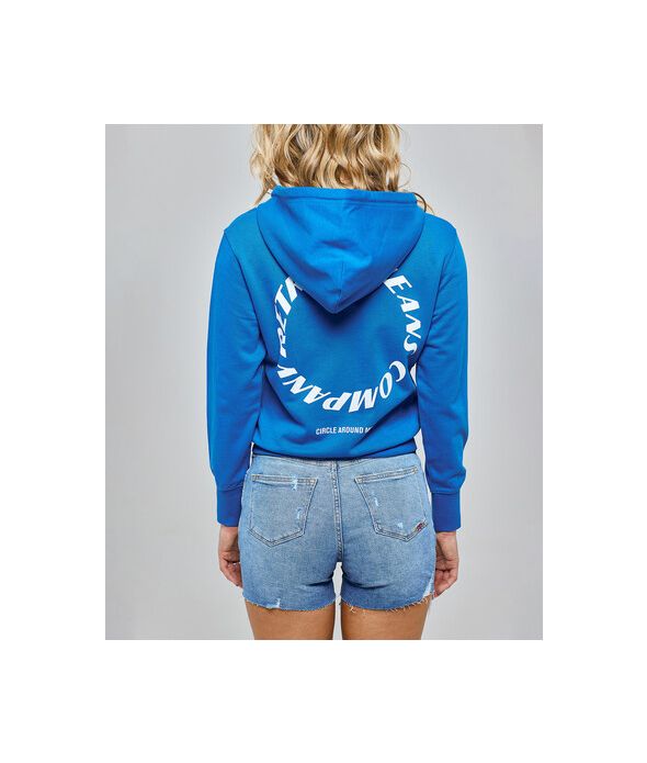 MYLNA ZIP JOGGING TOP, BLUE