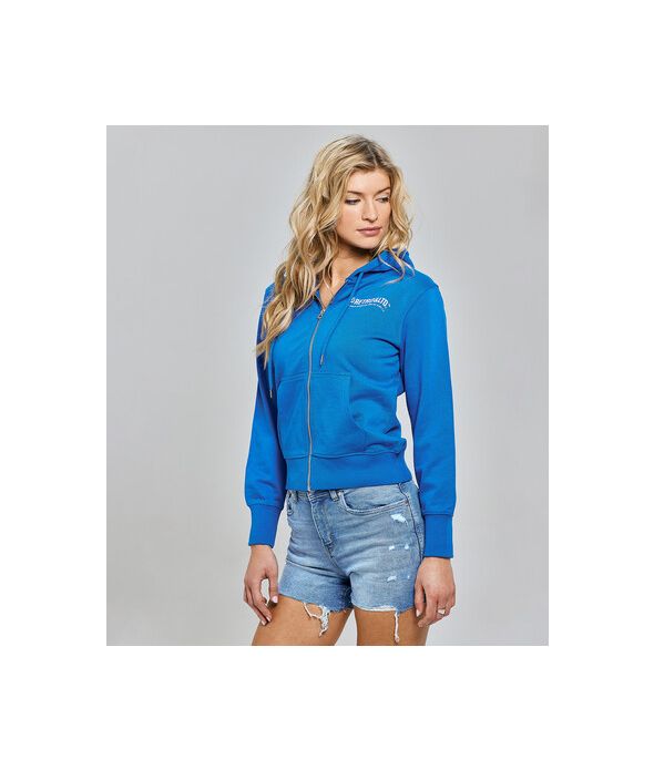 MYLNA ZIP JOGGING TOP, BLUE