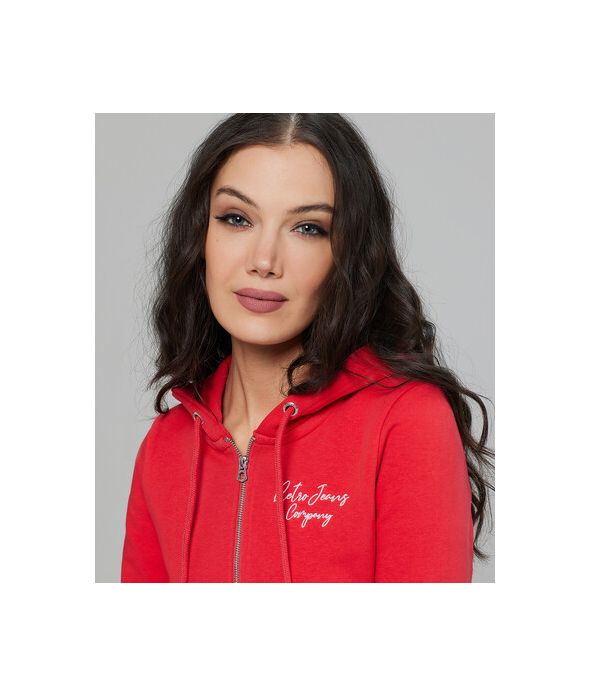 AMFORA ZIP JOGGING TOP, HIBISCUS