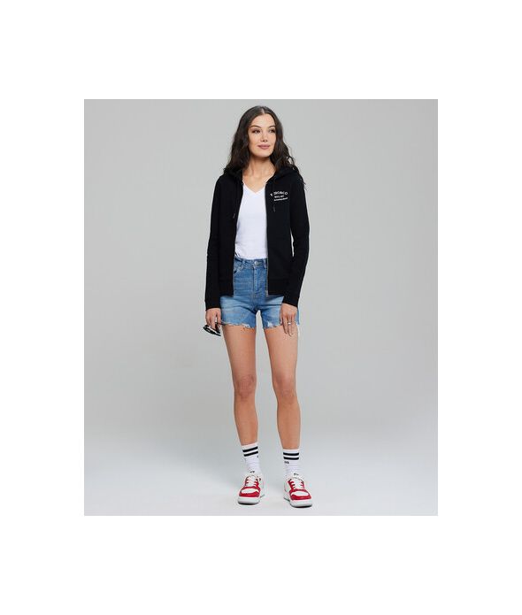 ANISE ZIP JOGGING TOP, BLACK