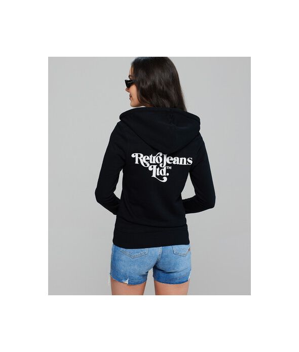 DIXIE ZIP JOGGING TOP, BLACK