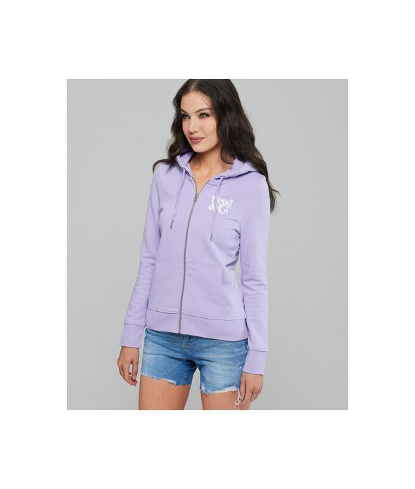 DIXIE ZIP JOGGING TOP, PURPLE