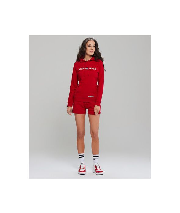 GIANNA HOODIE JOGGING TOP, RED