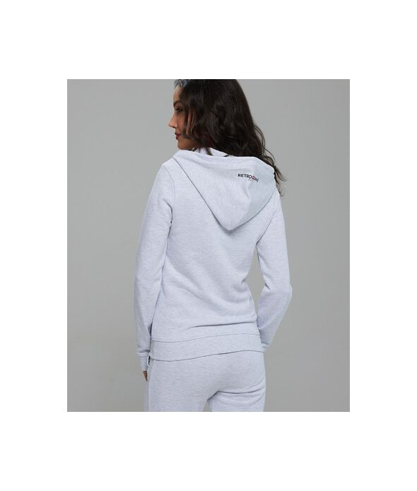 GIANNA ZIP JOGGING TOP, OFFWHITE MELANGE