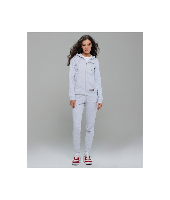 GIANNA ZIP JOGGING TOP, OFFWHITE MELANGE