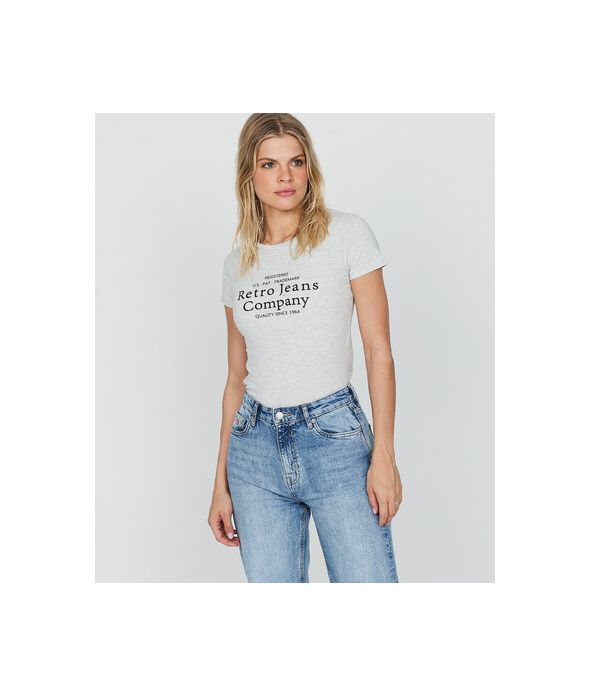 NYLAH T-SHIRT, OFFWHITE MELANGE