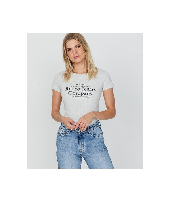 NYLAH T-SHIRT, OFFWHITE MELANGE