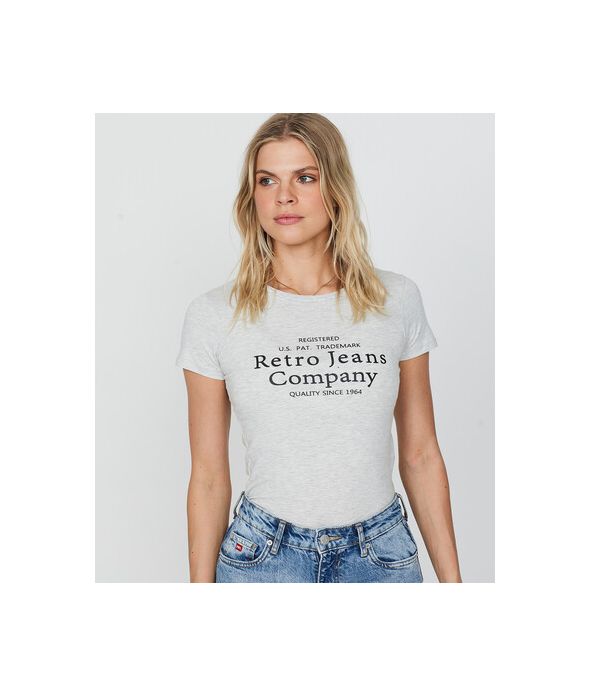 NYLAH T-SHIRT, OFFWHITE MELANGE