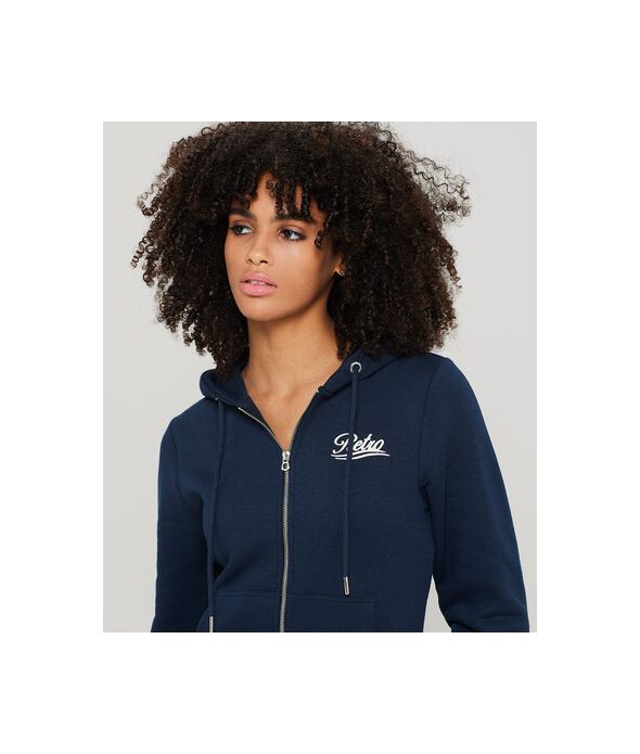 LOLLY ZIP JOGGING TOP, DARK BLUE