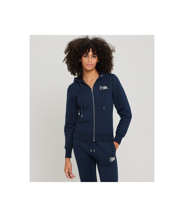 LOLLY ZIP JOGGING TOP, DARK BLUE