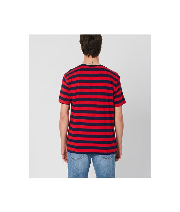 SLATER T-SHIRT, RED STRIPED