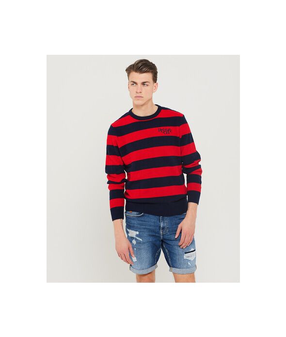 ATLANTIS SWEATER KNITWEAR, RED-DARK BLUE