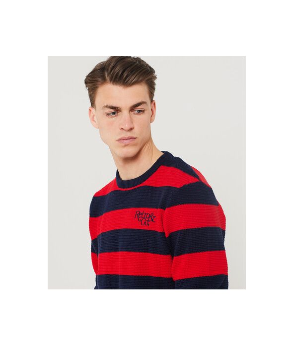 ATLANTIS SWEATER KNITWEAR, RED-DARK BLUE