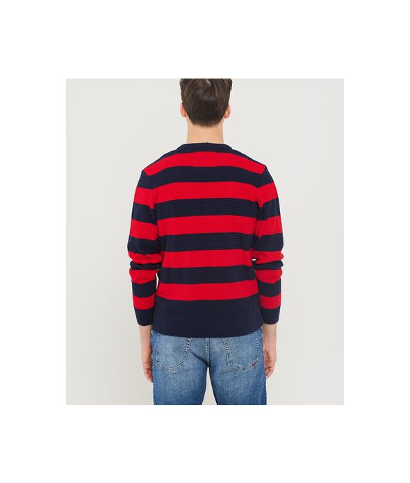 ATLANTIS SWEATER KNITWEAR, RED-DARK BLUE