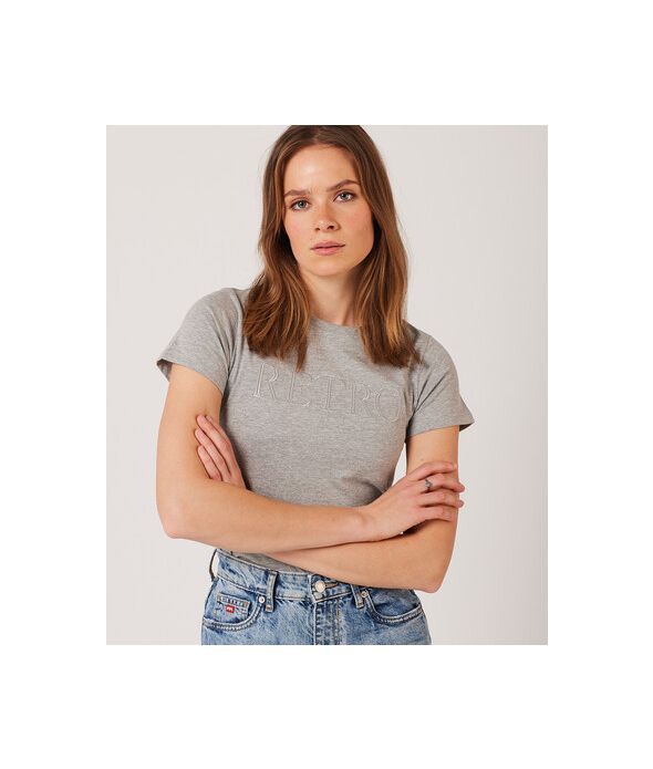 LOTTIE T-SHIRT, GREY MELANGE