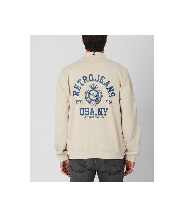 HARALD ZIPUP JOGGING TOP, SAND