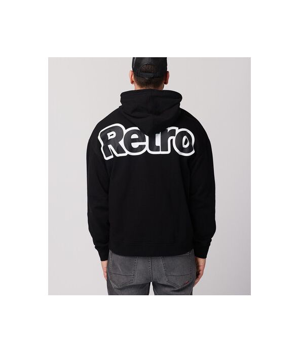 ANDREX HOODIE JOGGING TOP, BLACK