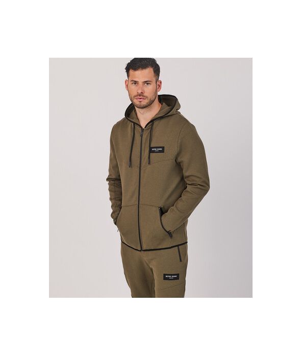 JOKO ZIP HOODIE JOGGING TOP, KHAKI