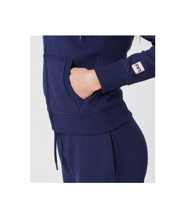 BRIGITTA ZIP HOODIE JOGGING TOP, BLUE